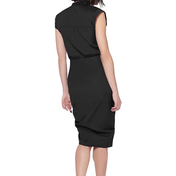 New Veronica beard Bell Button Down Ruched Shirtdress - Picture 6 of 8